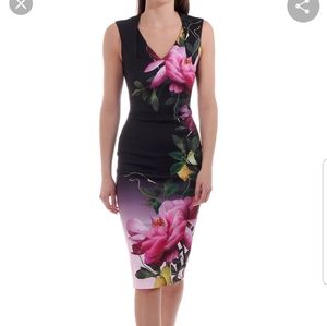 Ted Baker Oldiva Citrus Bloom Midi Dress 3(M)